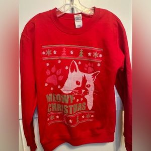 Cat Christmas Sweater “Meowy Christmas”
